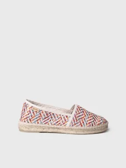 ALMA-MS - Women's raffia espadrille flat espadrilles