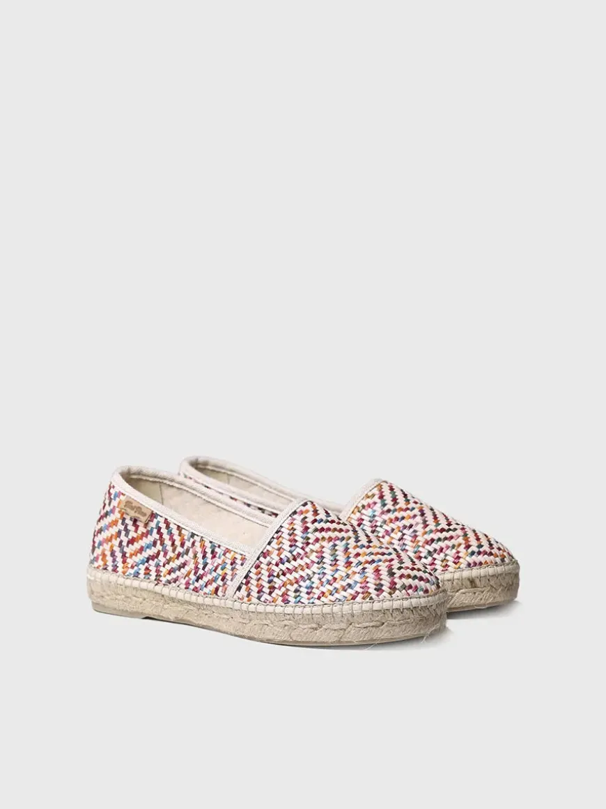 ALMA-MS - Women's raffia espadrille flat espadrilles