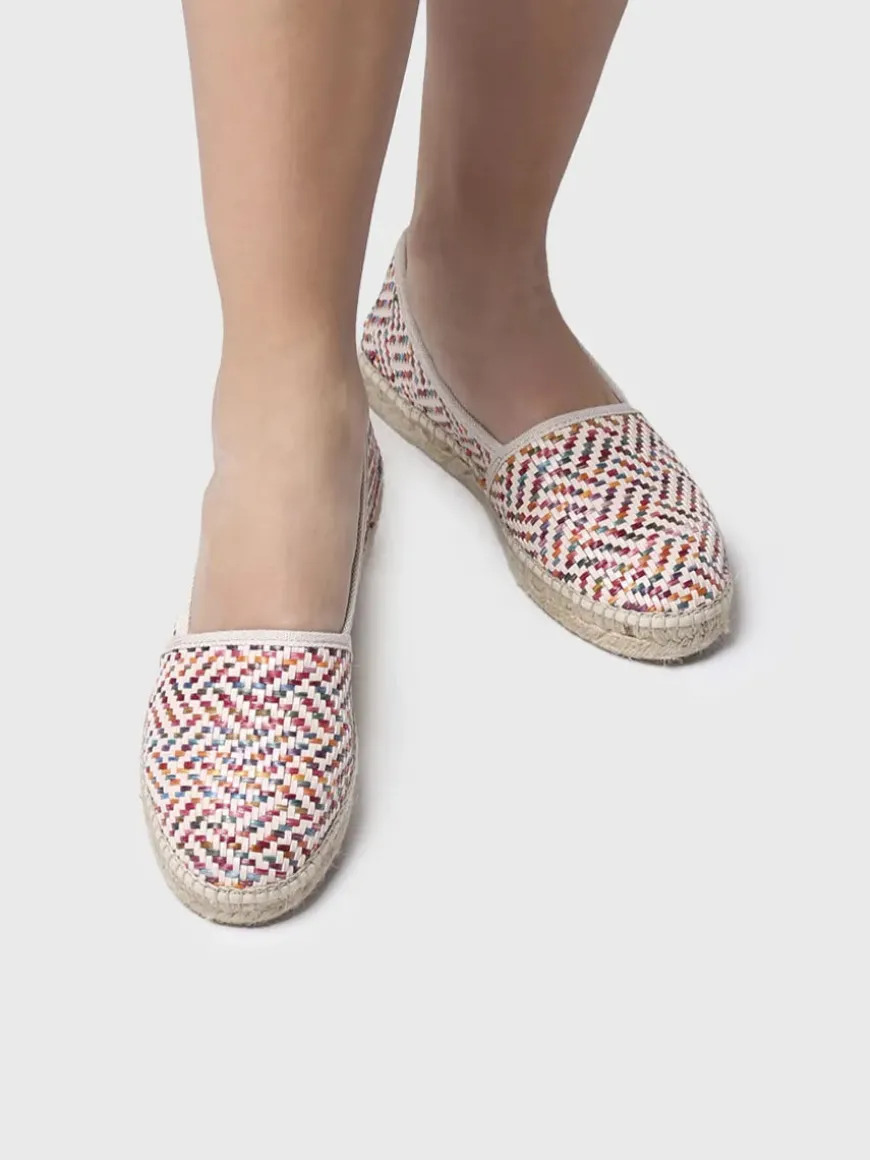 ALMA-MS - Women's raffia espadrille flat espadrilles