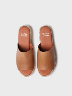 ANDREA - Leather espadrilles with wide heel