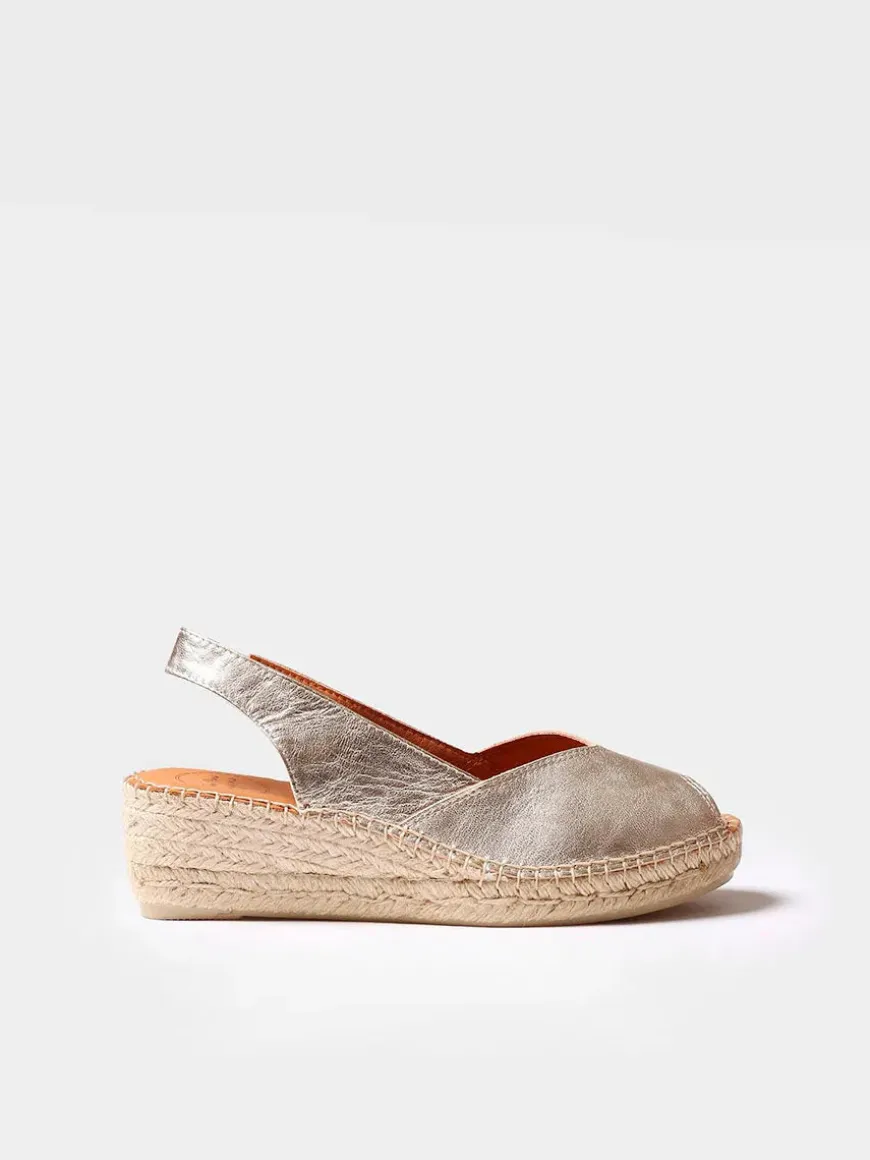 BERNIA-P - Women's wedge espadrilles in leather
