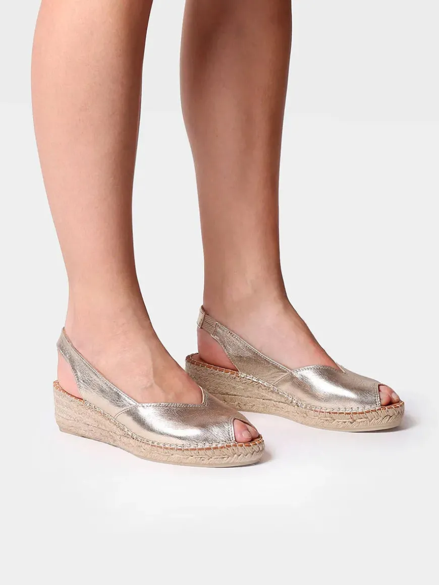 BERNIA-P - Women's wedge espadrilles in leather