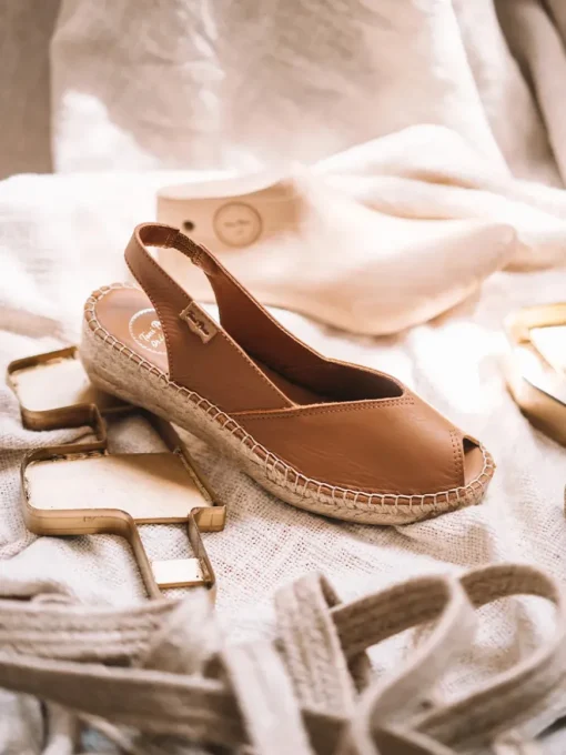 BERNIA-P - Women's wedge espadrilles in leather