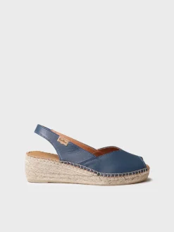 BERNIA-P - Women's wedge espadrilles in leather