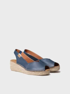 BERNIA-P - Women's wedge espadrilles in leather