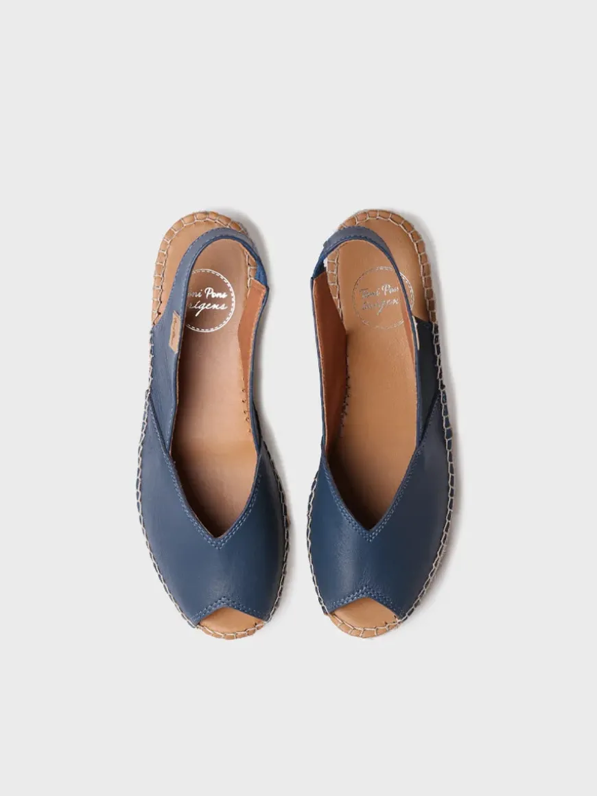 BERNIA-P - Women's wedge espadrilles in leather