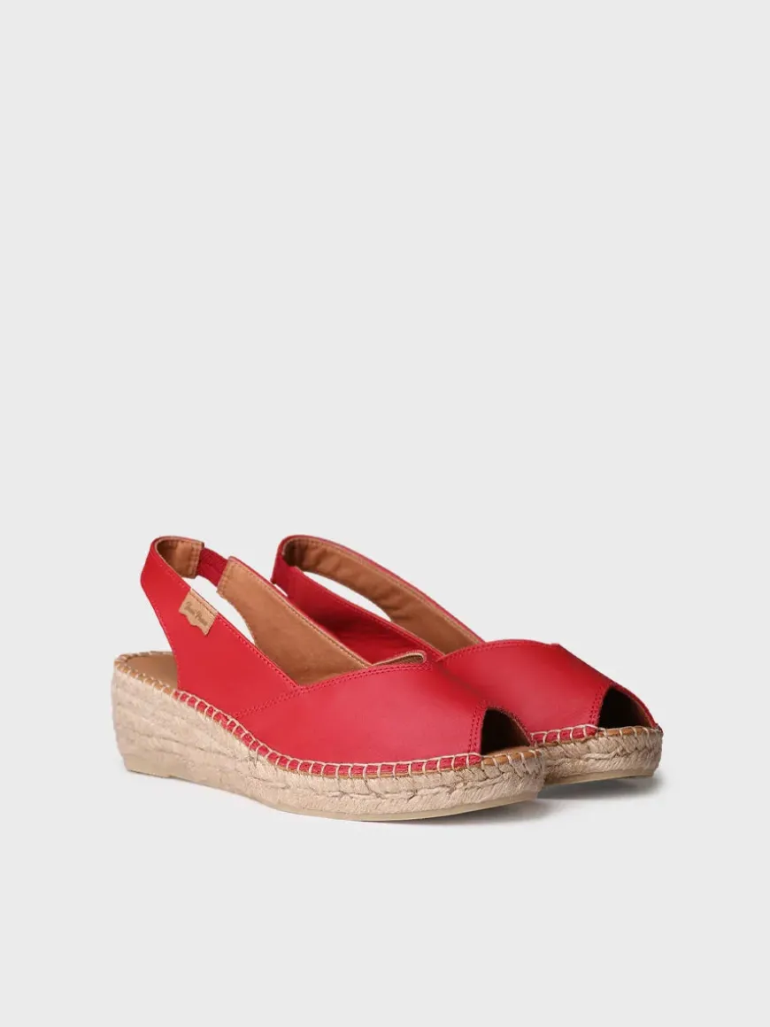 BERNIA-P - Women's wedge espadrilles in leather
