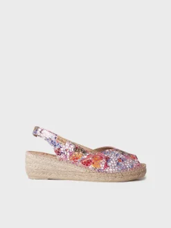BERNIA-PM - Women's leather wedge espadrilles