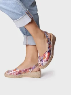 BERNIA-PM - Women's leather wedge espadrilles