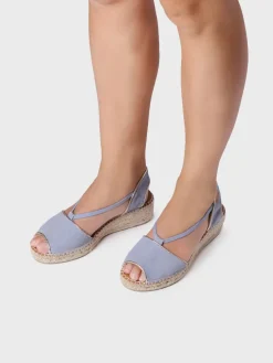 BILDA - Women's suede wedge espadrilles