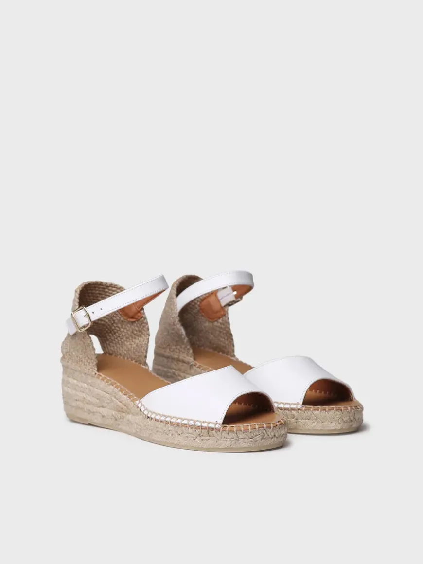 BRIELLA-P - Open espadrille for women with low wedge