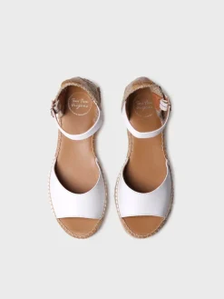 BRIELLA-P - Open espadrille for women with low wedge