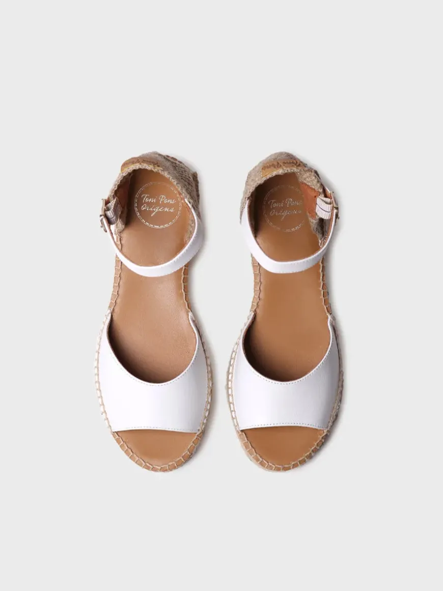 BRIELLA-P - Open espadrille for women with low wedge