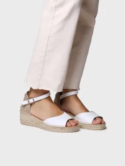 BRIELLA-P - Open espadrille for women with low wedge