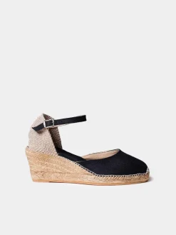 CALDES - Jute wedge espadrilles with buckle
