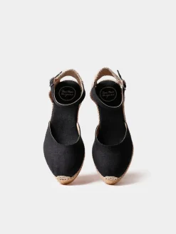 CALDES - Jute wedge espadrilles with buckle