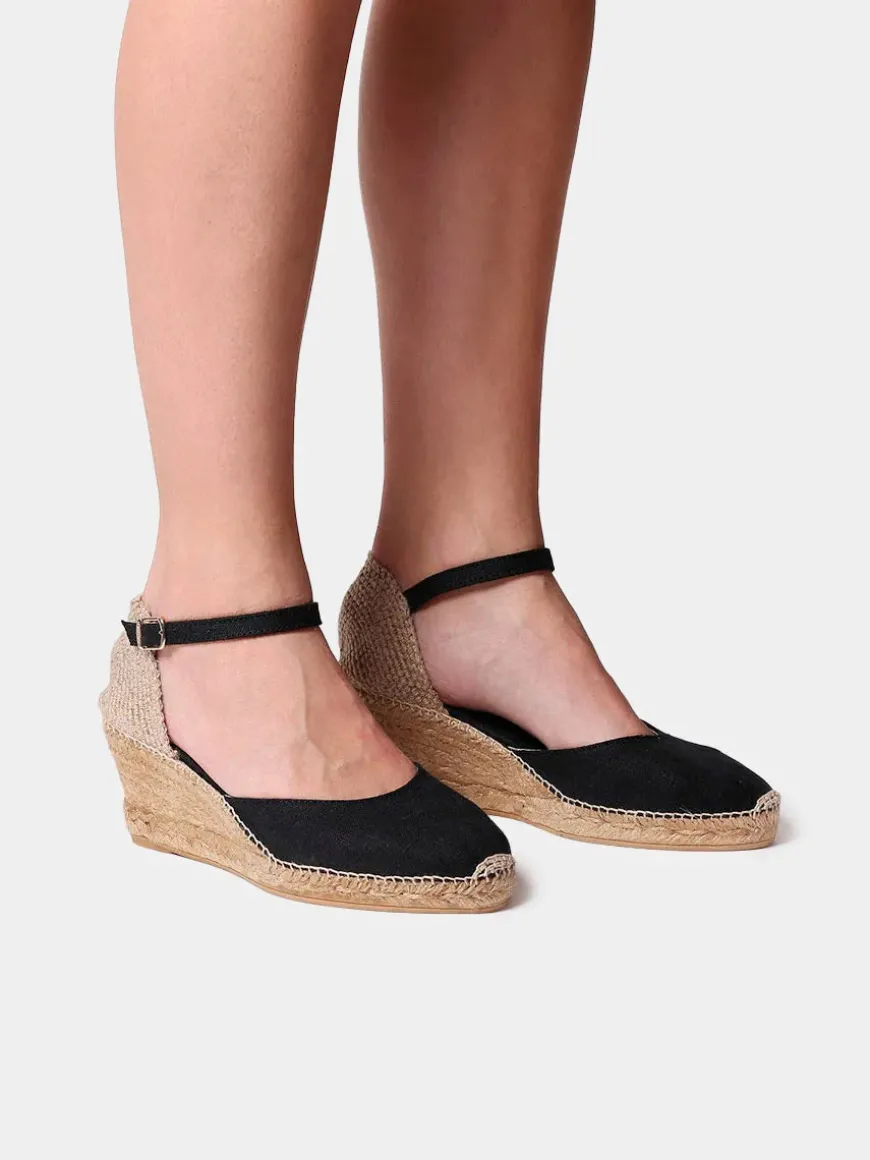 CALDES - Jute wedge espadrilles with buckle