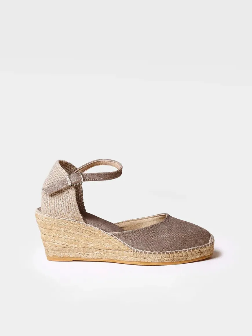 CALDES - Jute wedge espadrilles with buckle