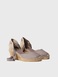 CALONGE - Valencian wedge espadrilles with veins