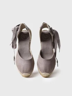 CALONGE - Valencian wedge espadrilles with veins