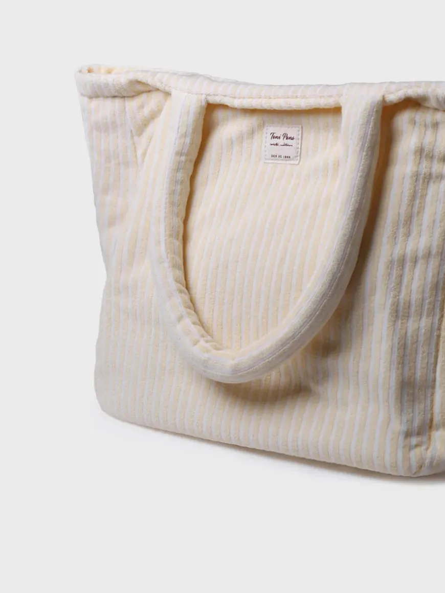 CARIOCA - Women's shopper bag in striped towel-like fabric