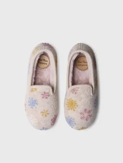 CARME-CP - Women's slippers with embroidered details