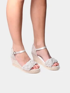 CASTRES - Bridal wedge espadrilles