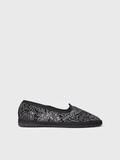 CATIA - Velvet jacquard fabric Mary Jane shoe for women