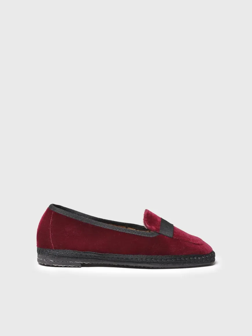 CELINE - Women's black velvet loafers