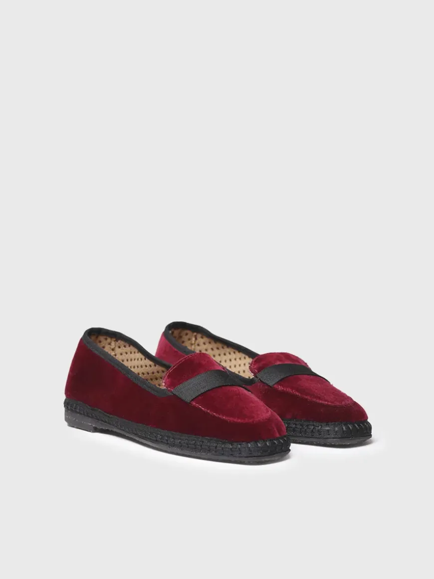 CELINE - Women's black velvet loafers