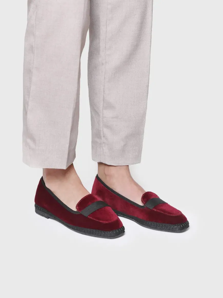 CELINE - Women's black velvet loafers