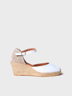 COSTA-5 - Closed leather espadrilles for women