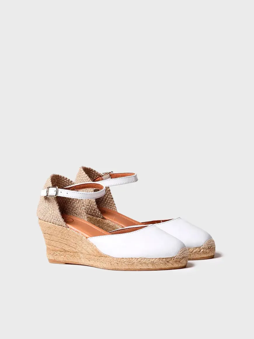COSTA-5 - Closed leather espadrilles for women
