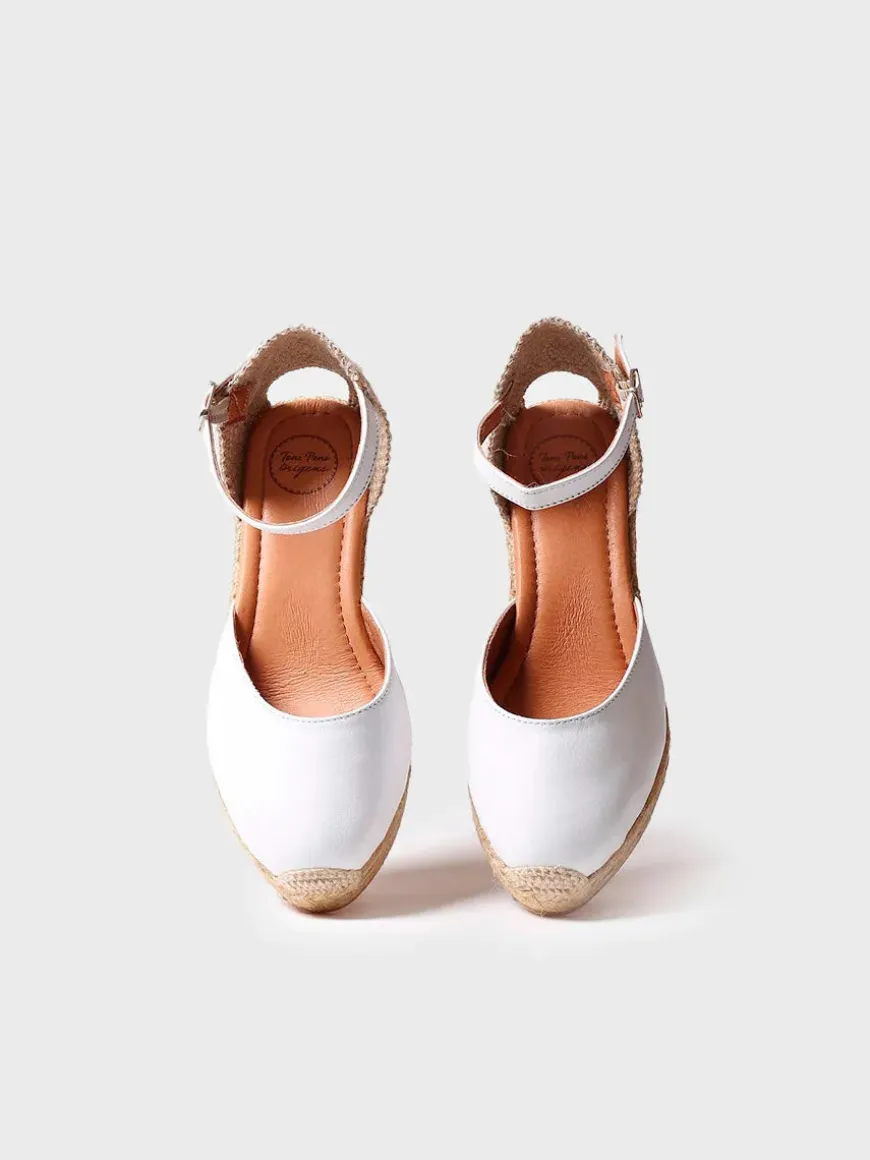 COSTA-5 - Closed leather espadrilles for women