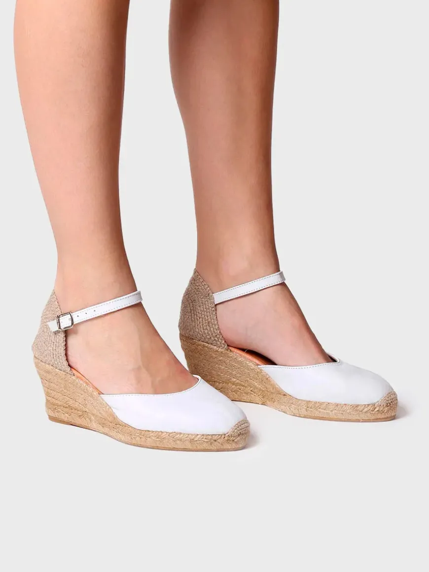 COSTA-5 - Closed leather espadrilles for women