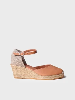 COSTA-5 - Closed leather espadrilles for women