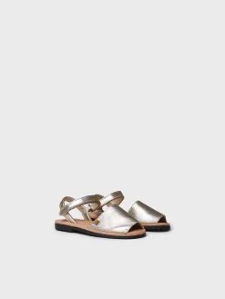 COVA-P - Girl's golden menorquine sandal