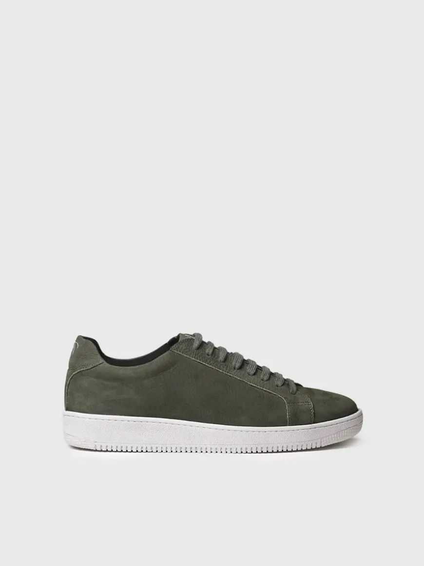DALMAU - Men's nubuck leather trainer with laces
