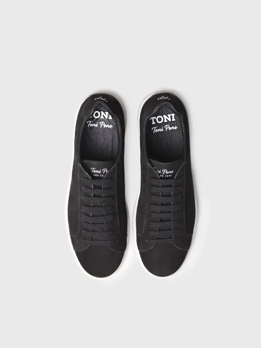 DALMAU - Men's nubuck leather trainer with laces