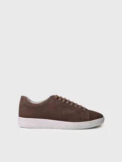 DALMAU - Men's nubuck leather trainer with laces