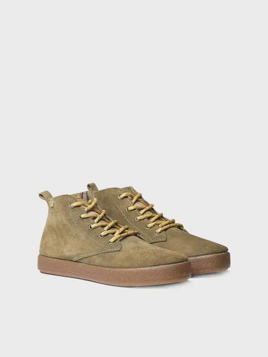DALTON-SY - Men's Lace-up Ankle boot in Suede grey