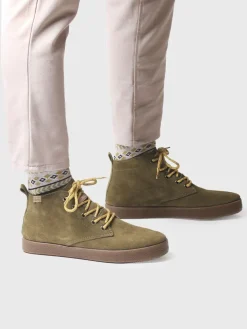 DALTON-SY - Men's Lace-up Ankle boot in Suede grey