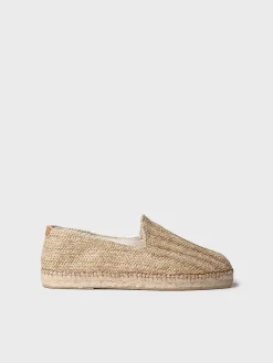 DAMASC - Closed men's espadrille in raffia with jute sole