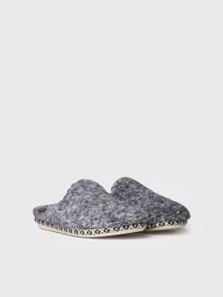 DARLA-SB - Women's slipper-style clog in Sheepskin beige