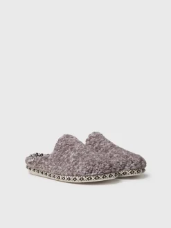 DARLA-SB - Women's slipper-style clog in Sheepskin beige