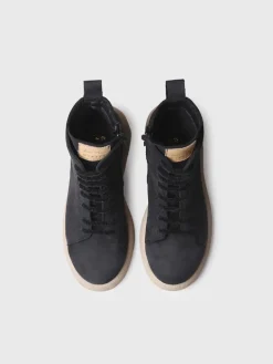 DASHA - Women's nubuck leather boot with laces
