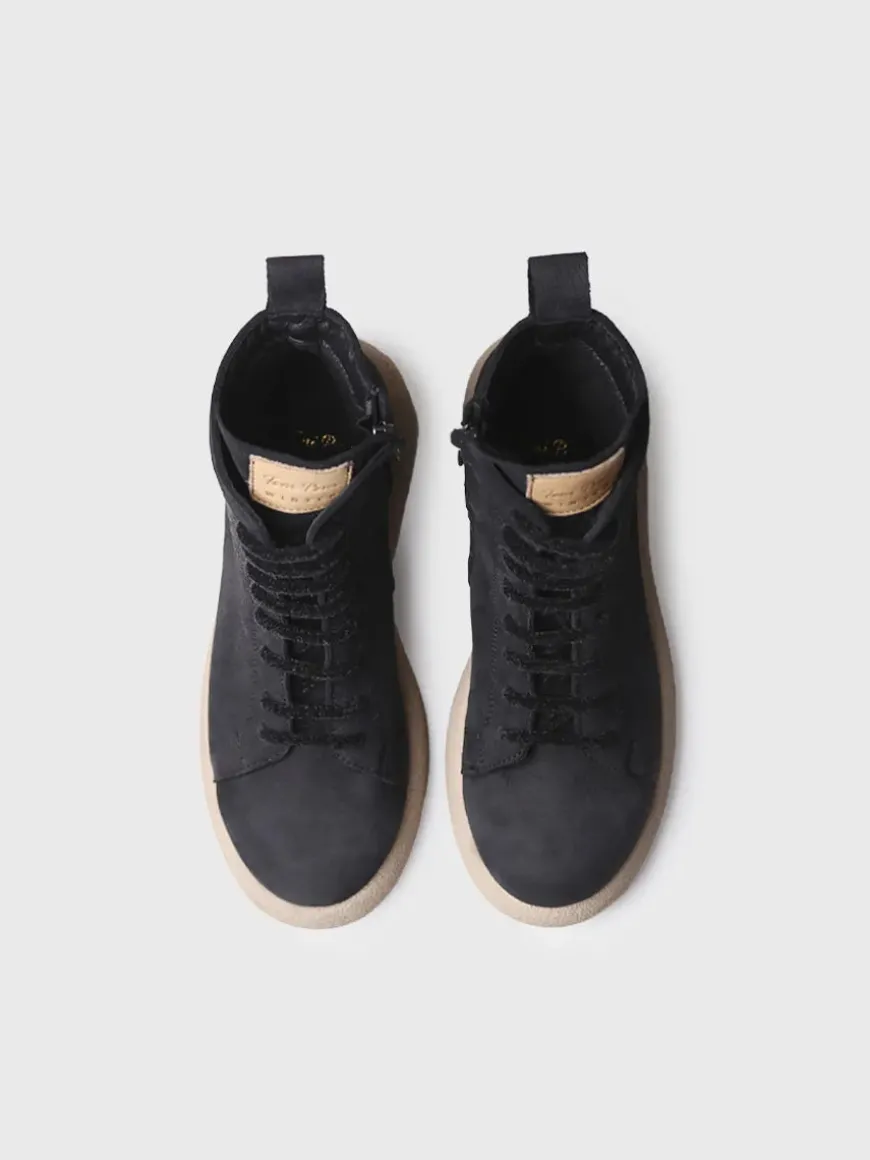 DASHA - Women's nubuck leather boot with laces