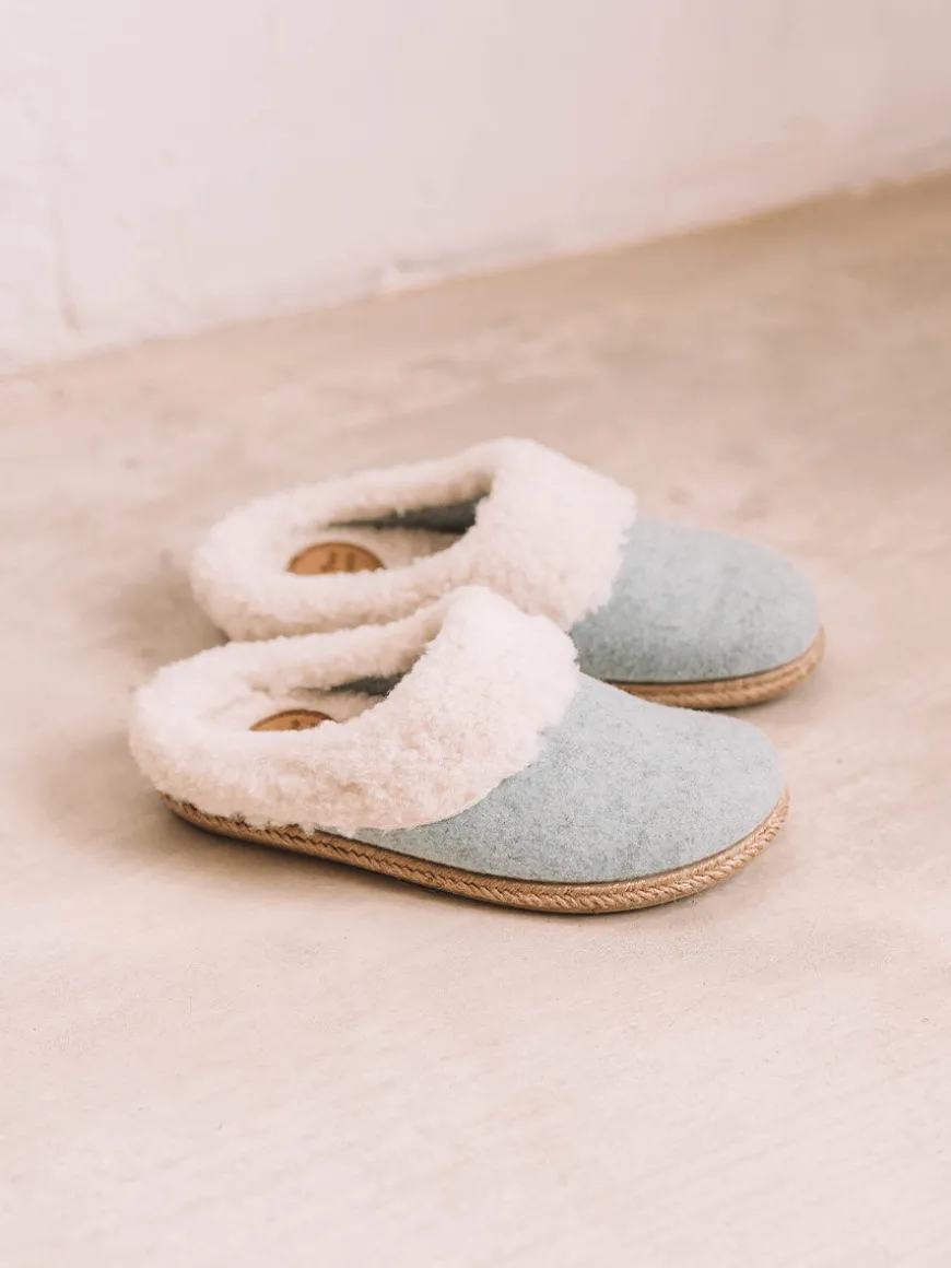 DELI-BF - Women's Slippers in felt and Sheepskin