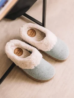 DELI-BF - Women's Slippers in felt and Sheepskin