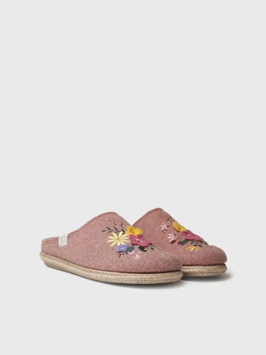 DELI-EF - felt slippers for women with flowers